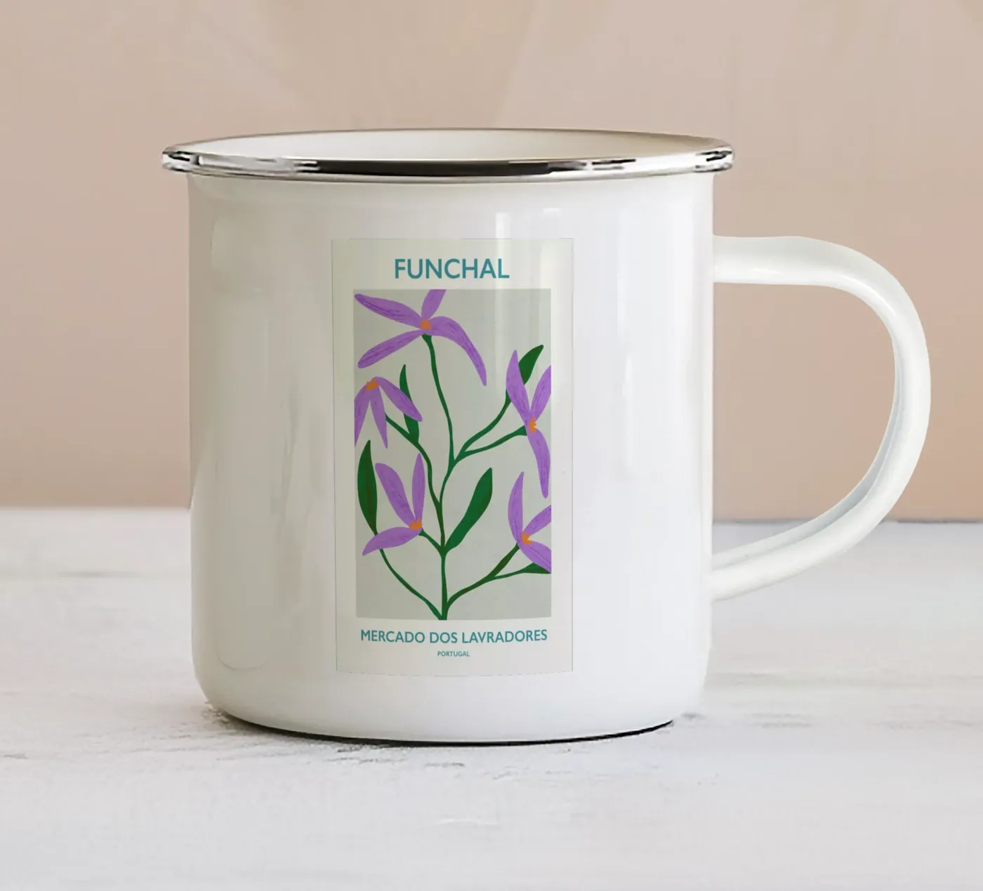 Funchal emaille mok van Pure