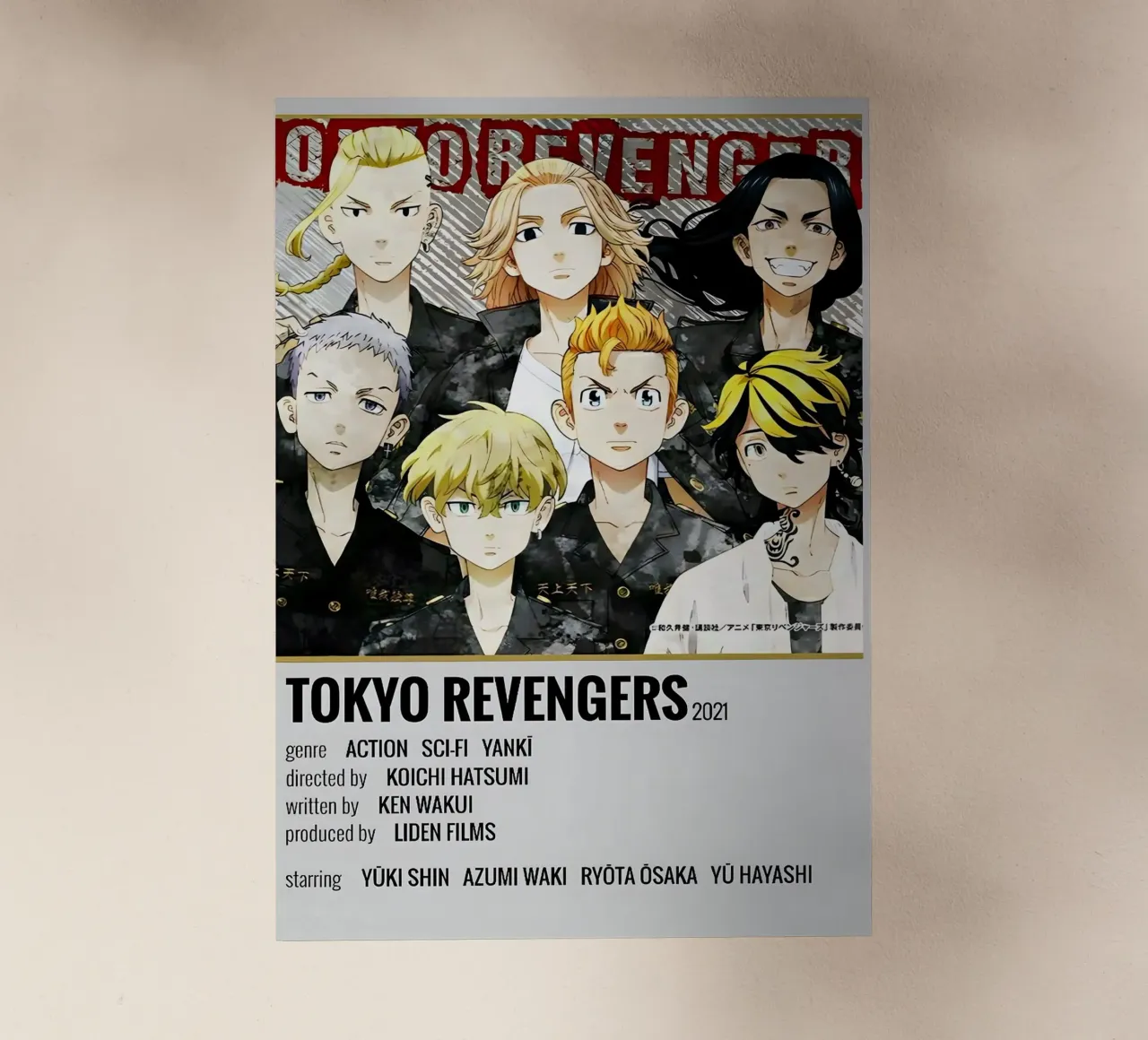 TOKYO REVENGERS 2021 pellicola backlit da Totoya
