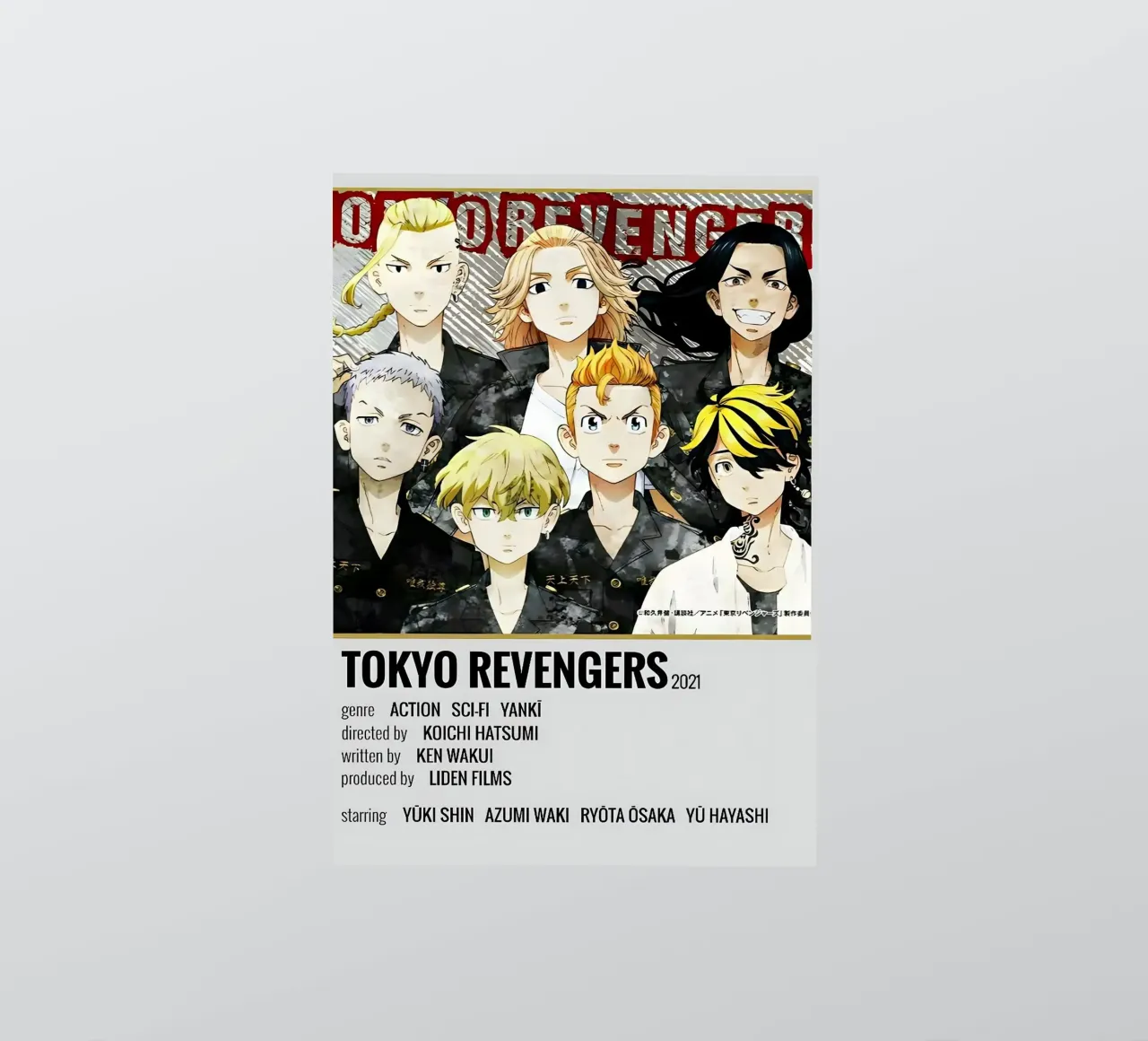 TOKYO REVENGERS 2021 adesivo da Totoya
