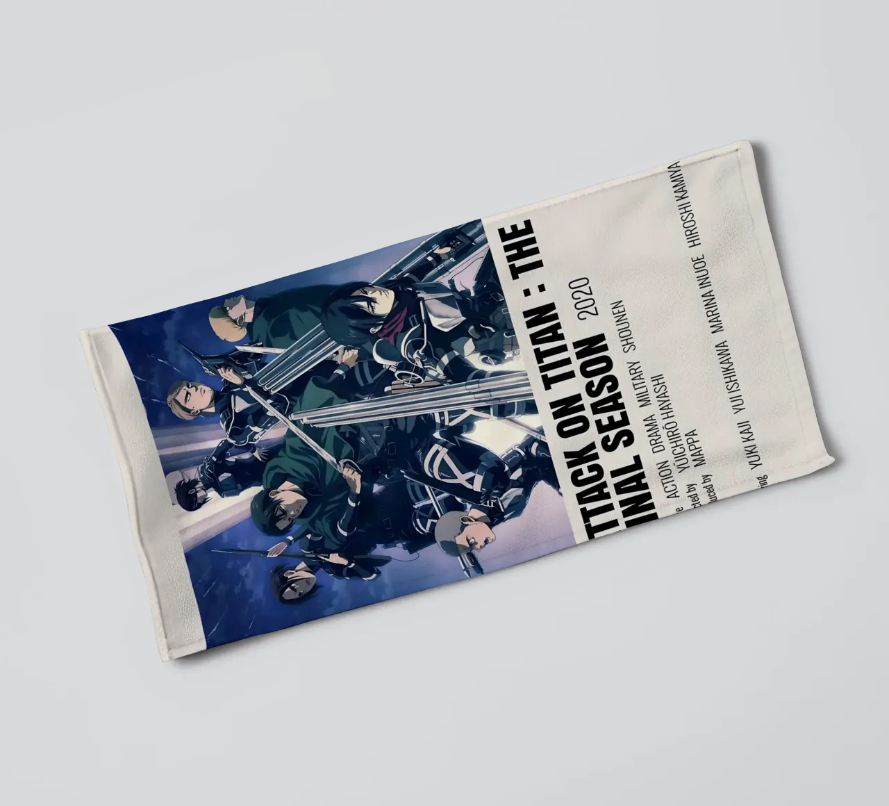 ATTACK ON TITAN THE FINAL SEASON 2020 asciugamano da bagno da Totoya
