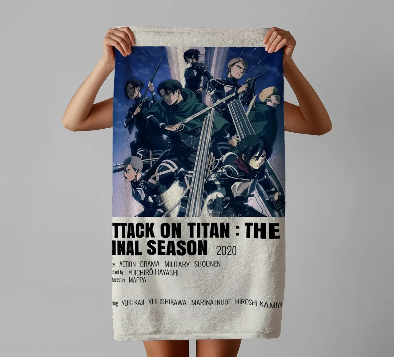 ATTACK ON TITAN THE FINAL SEASON 2020 asciugamano da bagno da Totoya