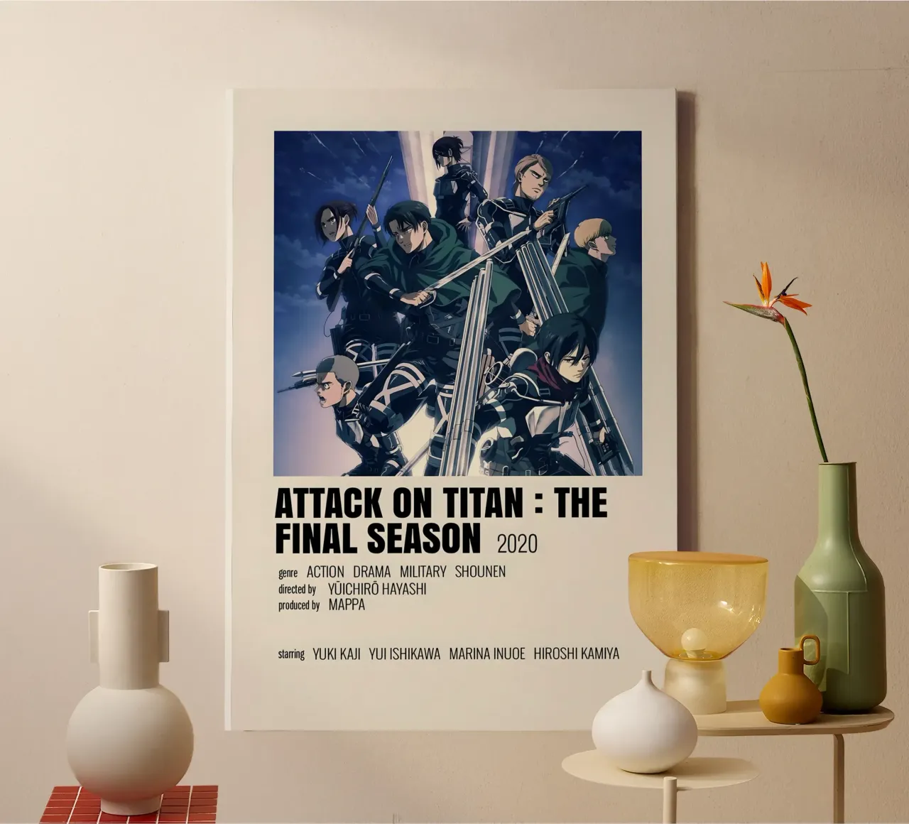 ATTACK ON TITAN THE FINAL SEASON 2020 tela con Cornice a cassetta da Totoya