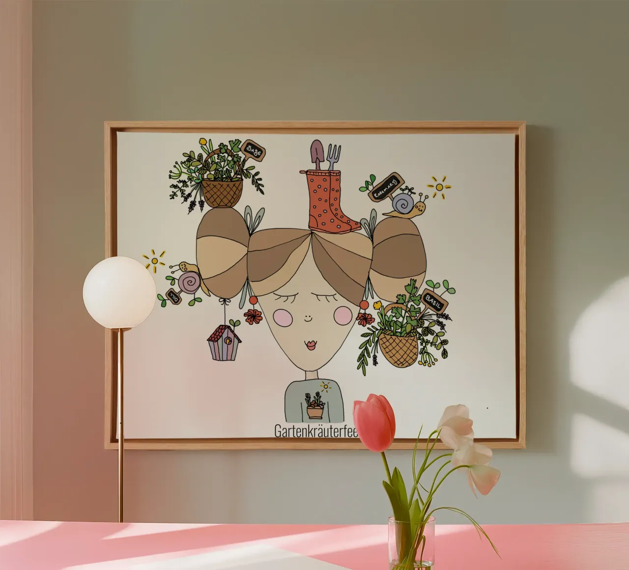 Tuin kruidenfee canvas met Baklijst van littlereminder
