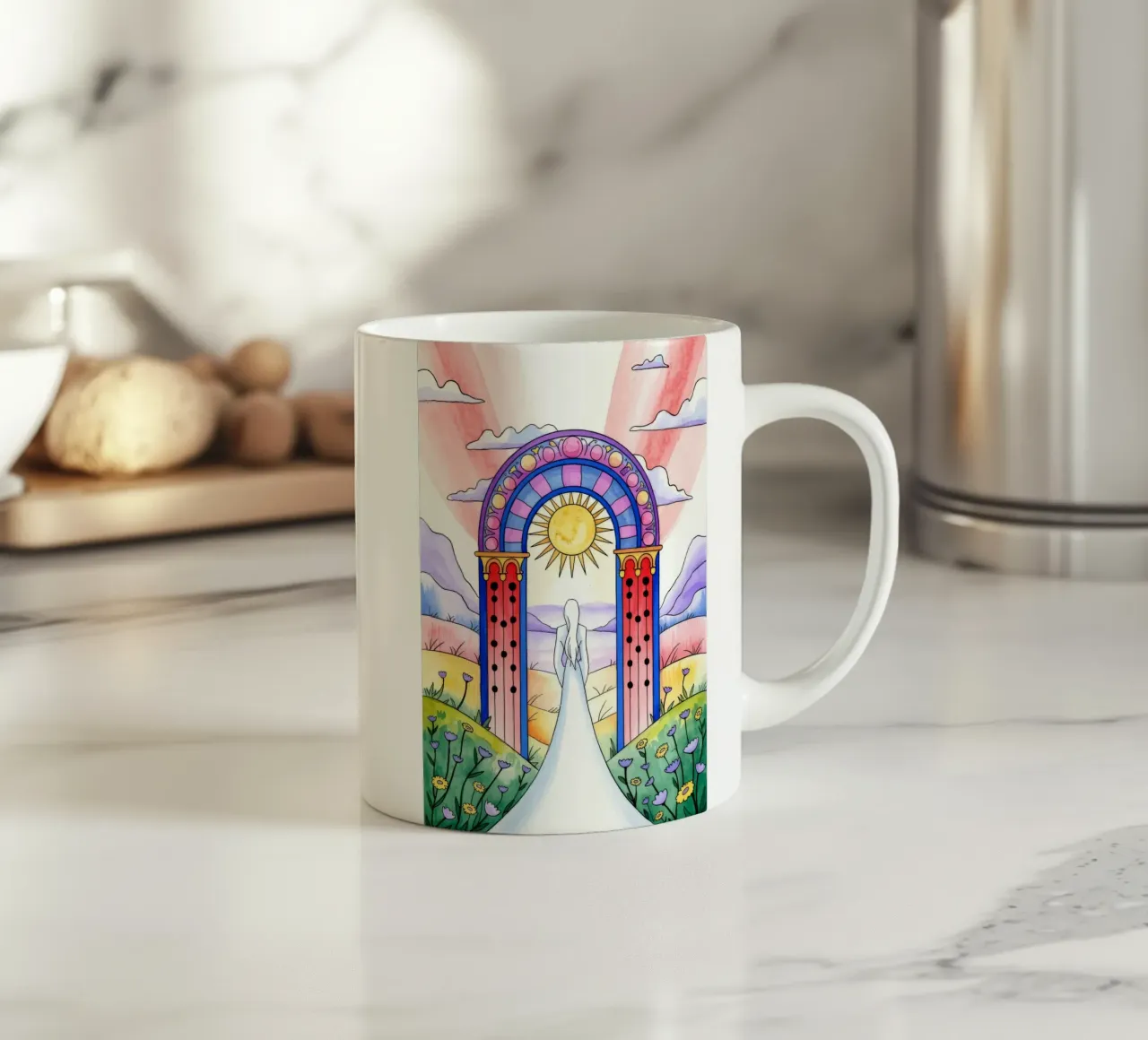 Percorso nuziale etereo tazza in ceramica da Murni Strokes