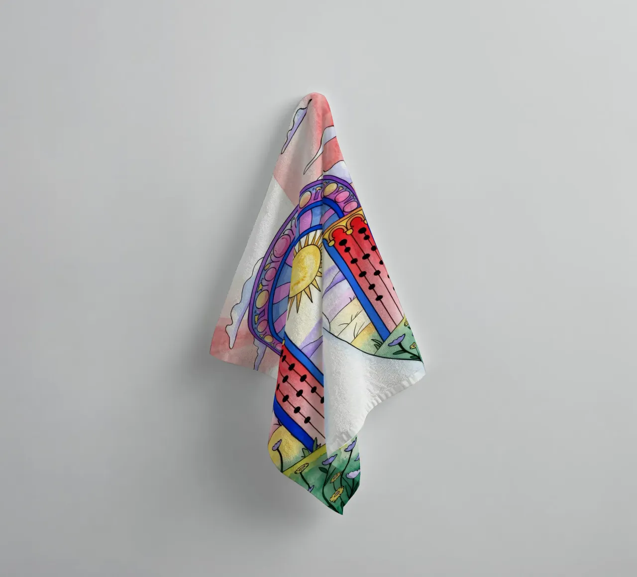 Etherisch Bruidspad badhanddoek van Murni Strokes