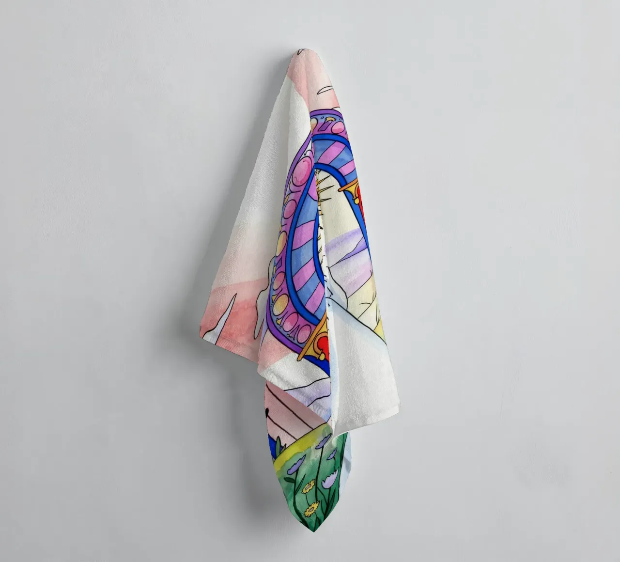 Etherisch Bruidspad badhanddoek van Murni Strokes