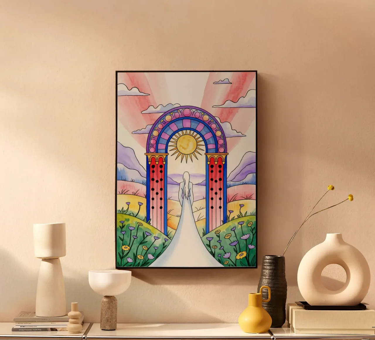 Percorso nuziale etereo plexiglass da Murni Strokes