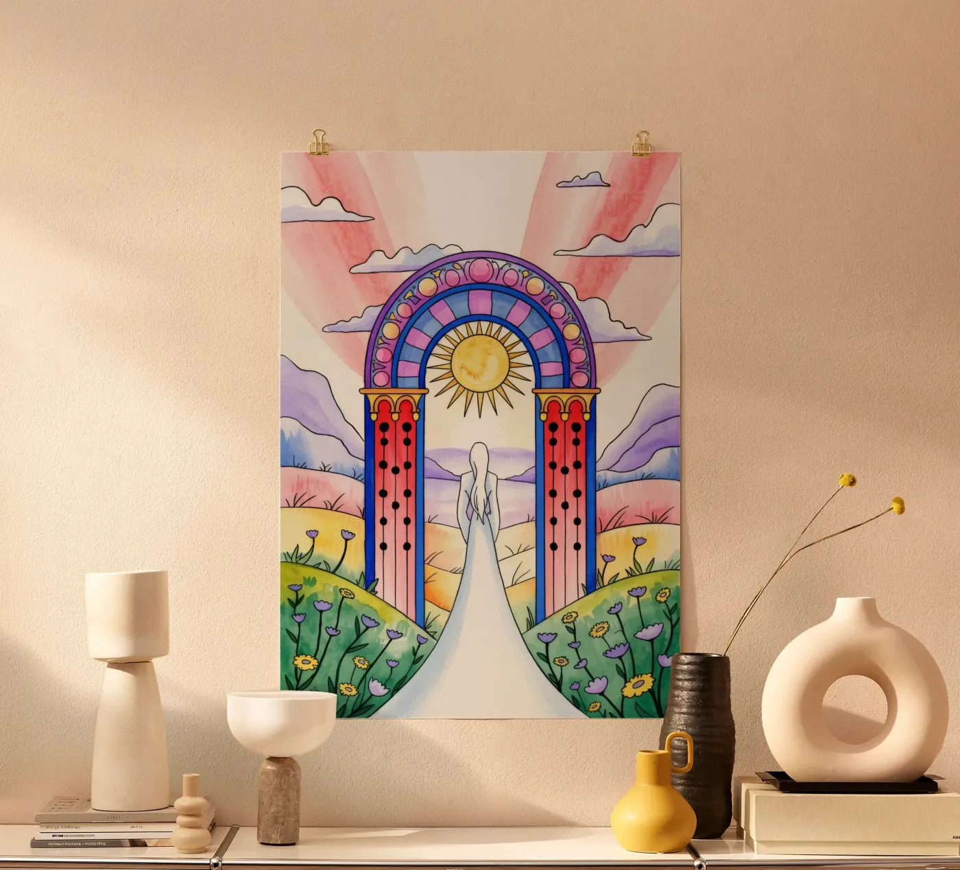 Ethereal Bridal Path poster by Murni Strokes