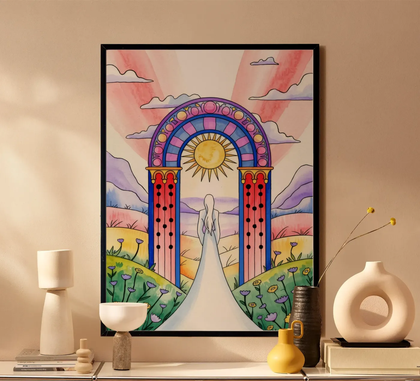 Ethereal Bridal Path poster by Murni Strokes