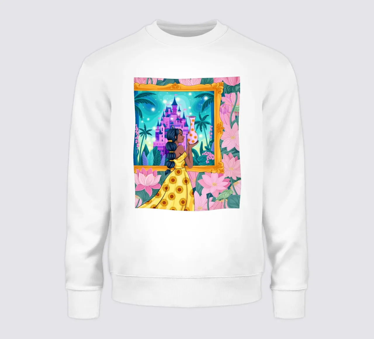 Vue du château enchanté sweat de Murni Strokes