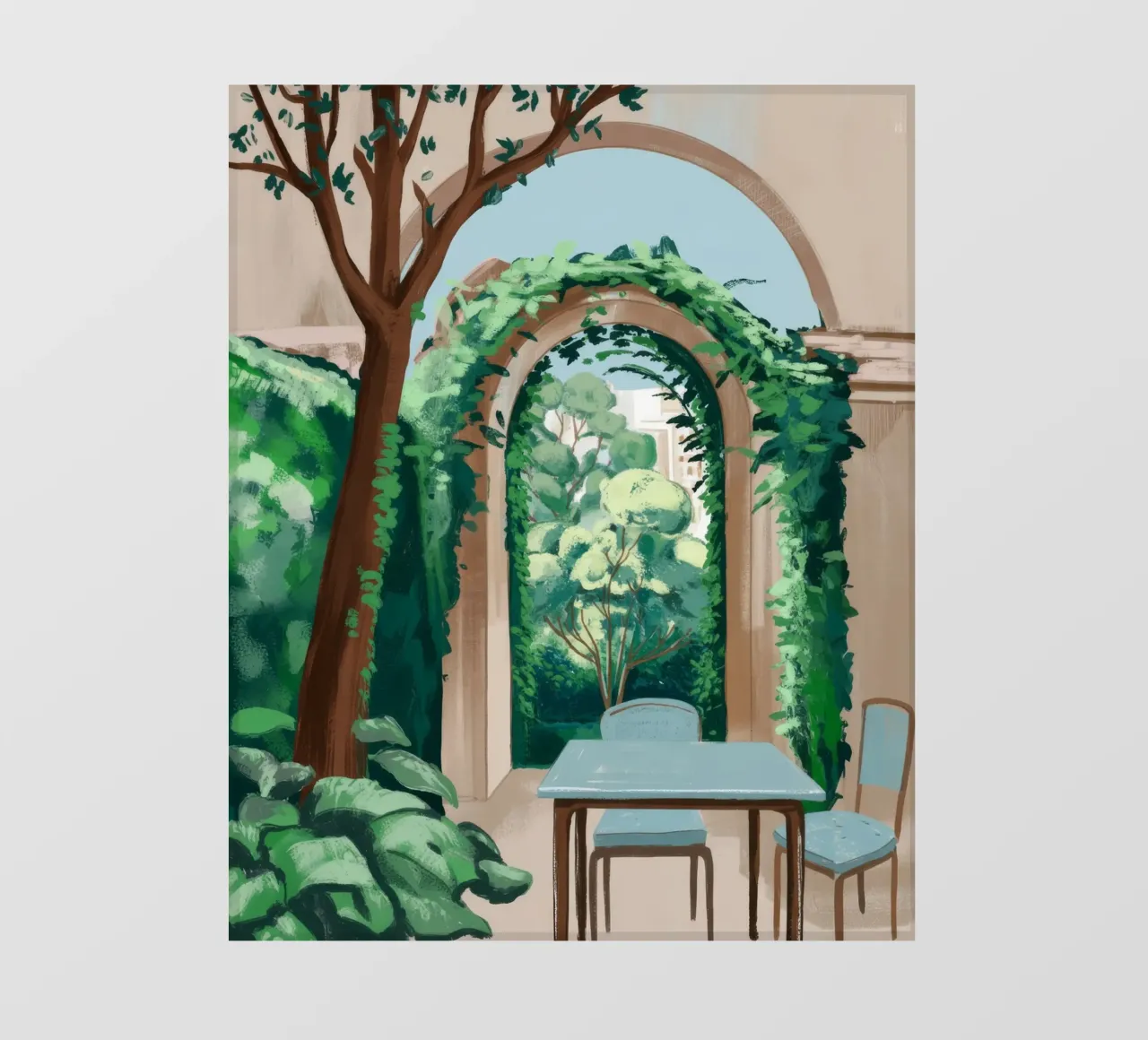 Serene Garden Arch backlit film by Murni Strokes