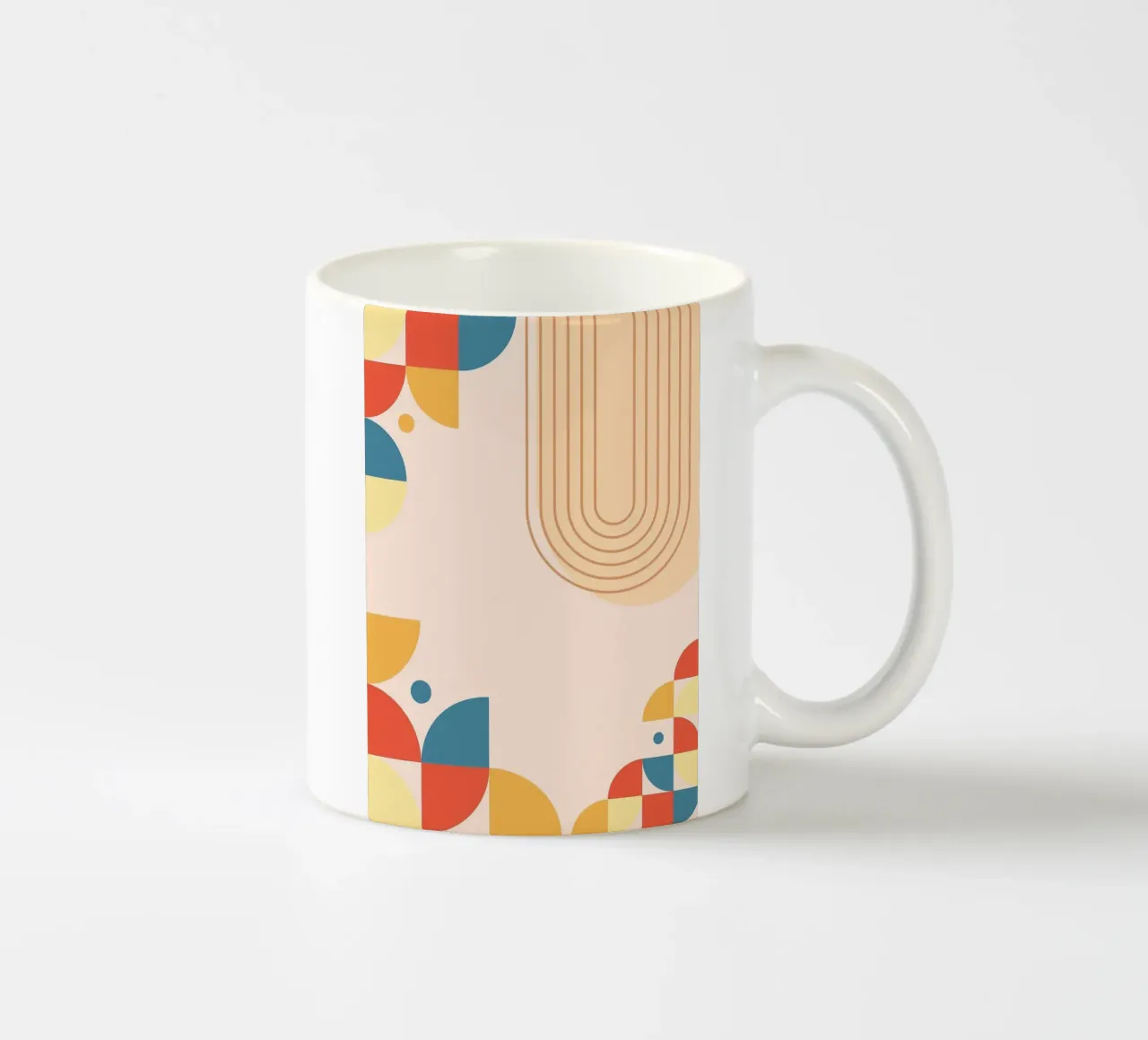 Modello astratto colorato tazza in ceramica da Purrfect Whiskers Art