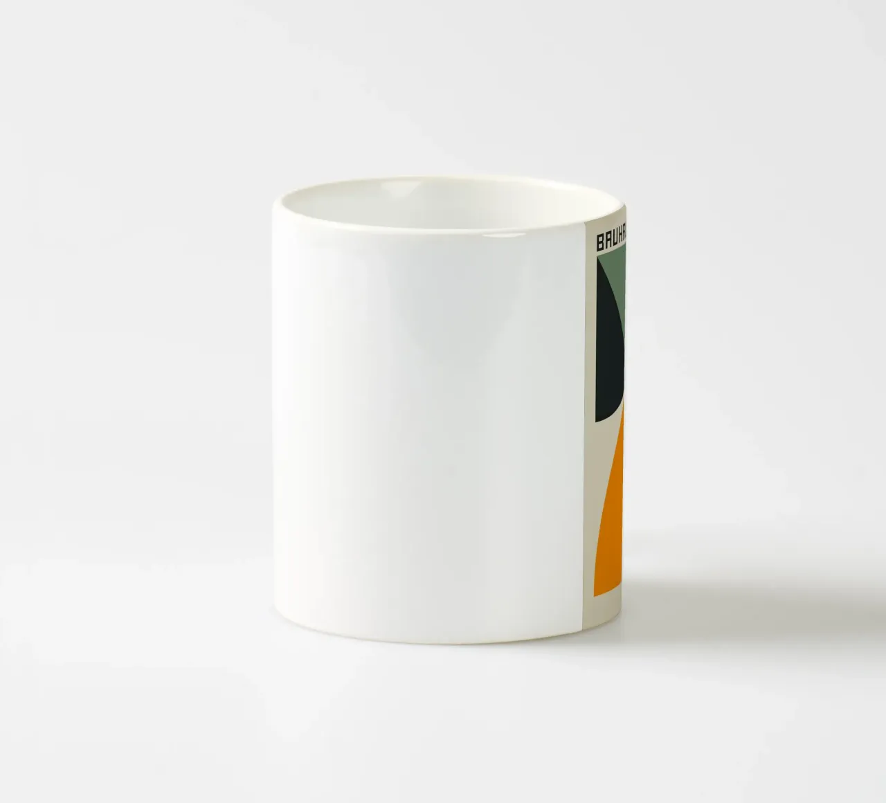 Bauhaus arancione 16 tazza in ceramica da Purrfect Whiskers Art