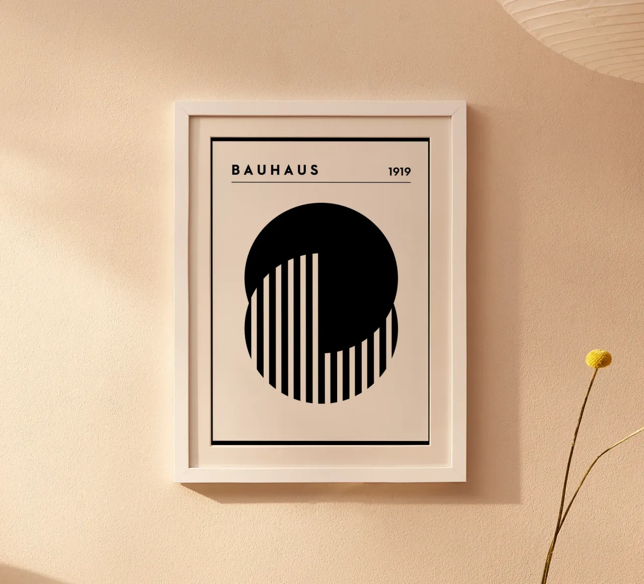 Bauhaus black poster by Purrfect Whiskers Art
