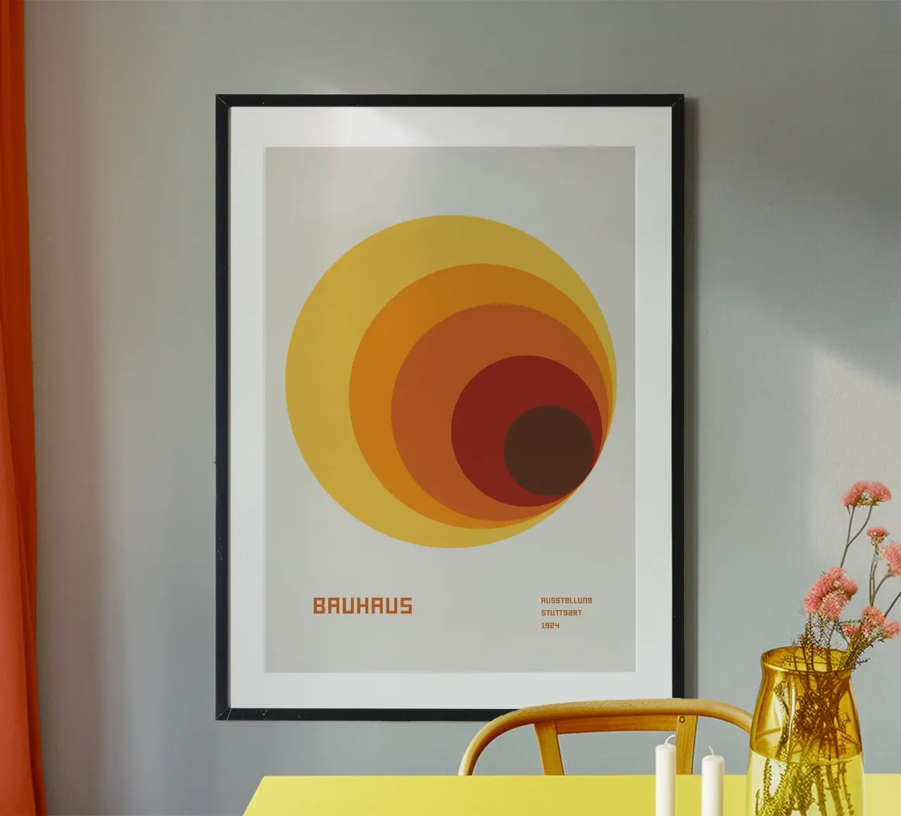 Arancione Bauhaus carta hahnemühle da Purrfect Whiskers Art