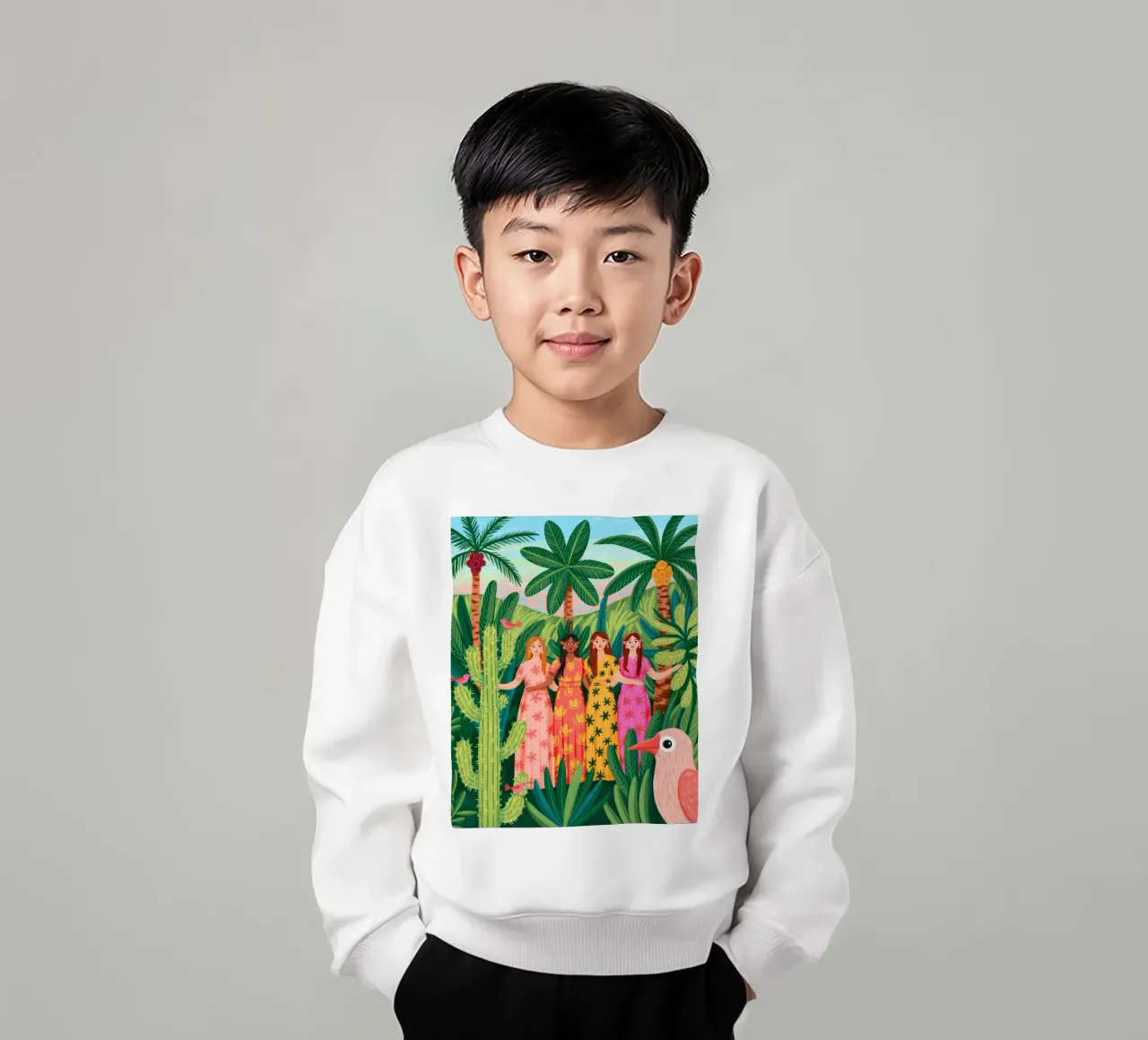 Armonia tropicale felpa bambino da Murni Strokes