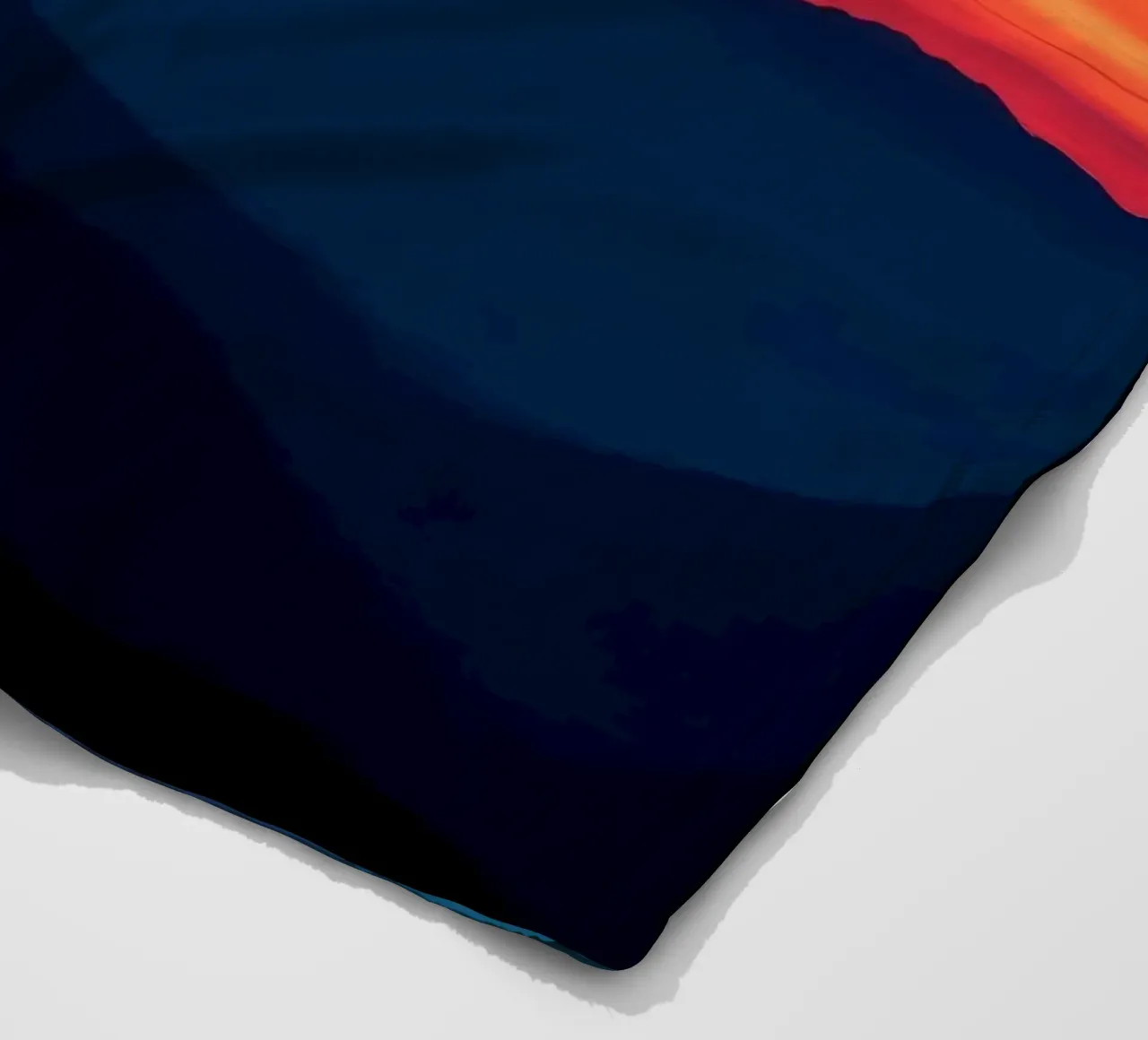 Sunset over mountain range, clouds and tranquil scene fleece blanket by DesignDoodle