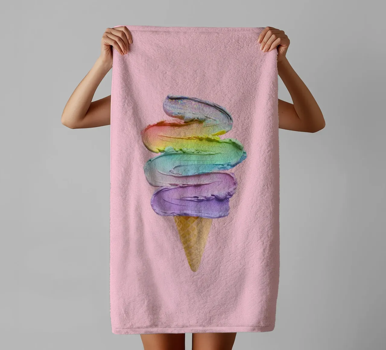 Rainbow Swirl Delight towel by cafelab