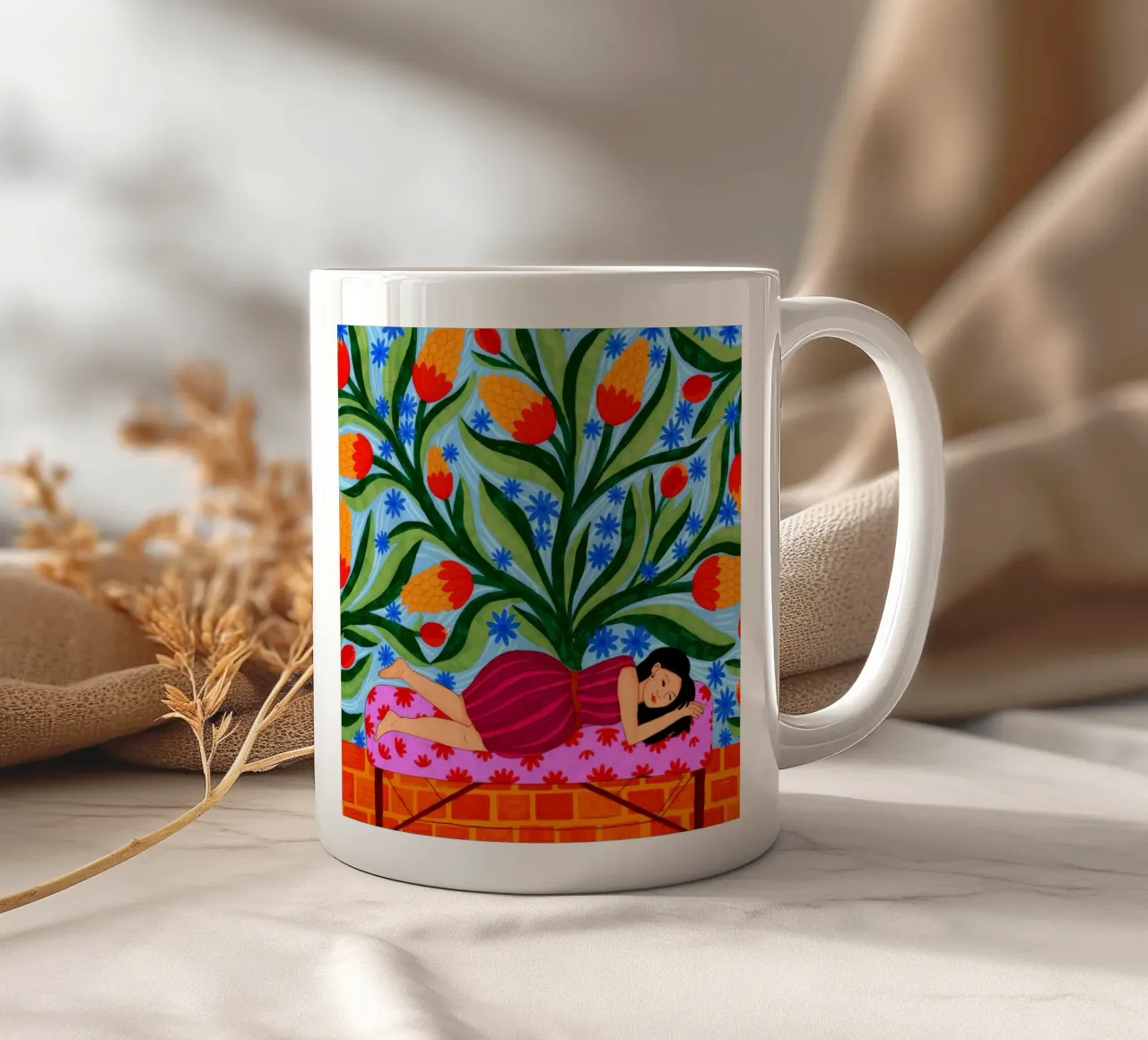 Sogno floreale tazza in ceramica da Murni Strokes