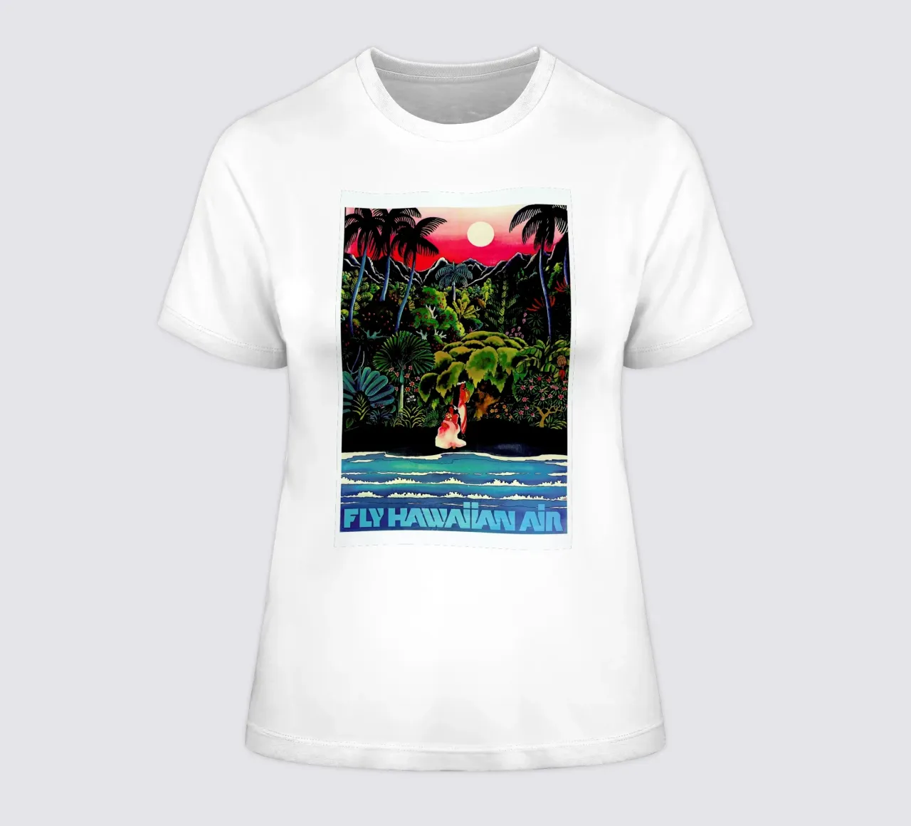 hawaii2 women's fitted t-shirt by Robert Livingston