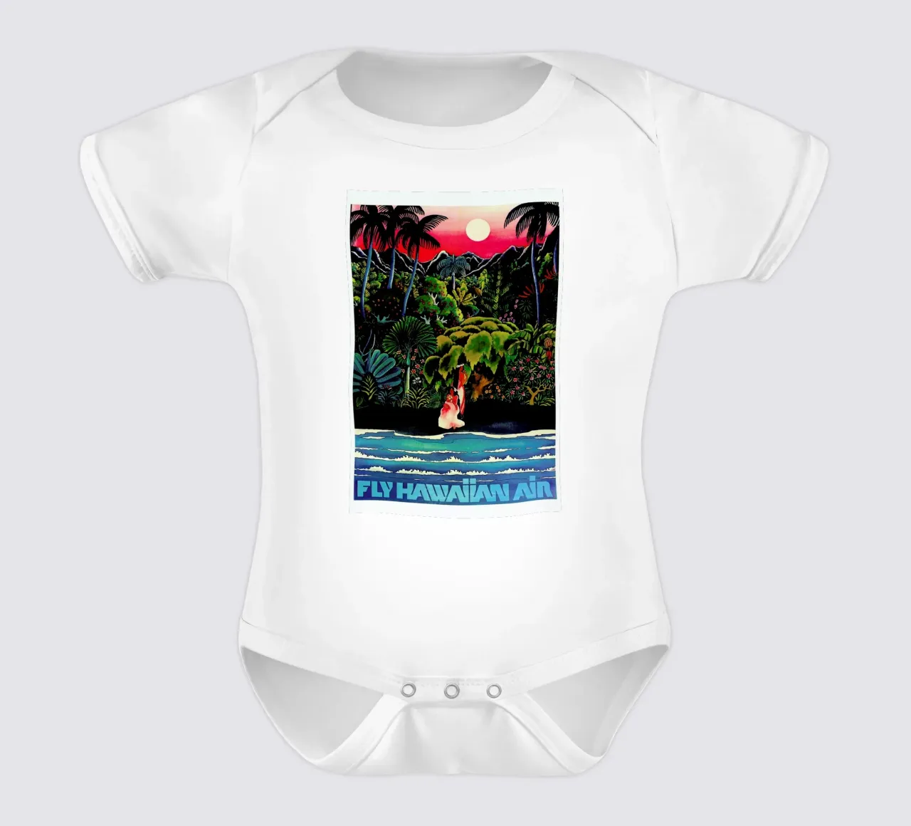 hawaii2 body neonato maniche corte da Robert Livingston