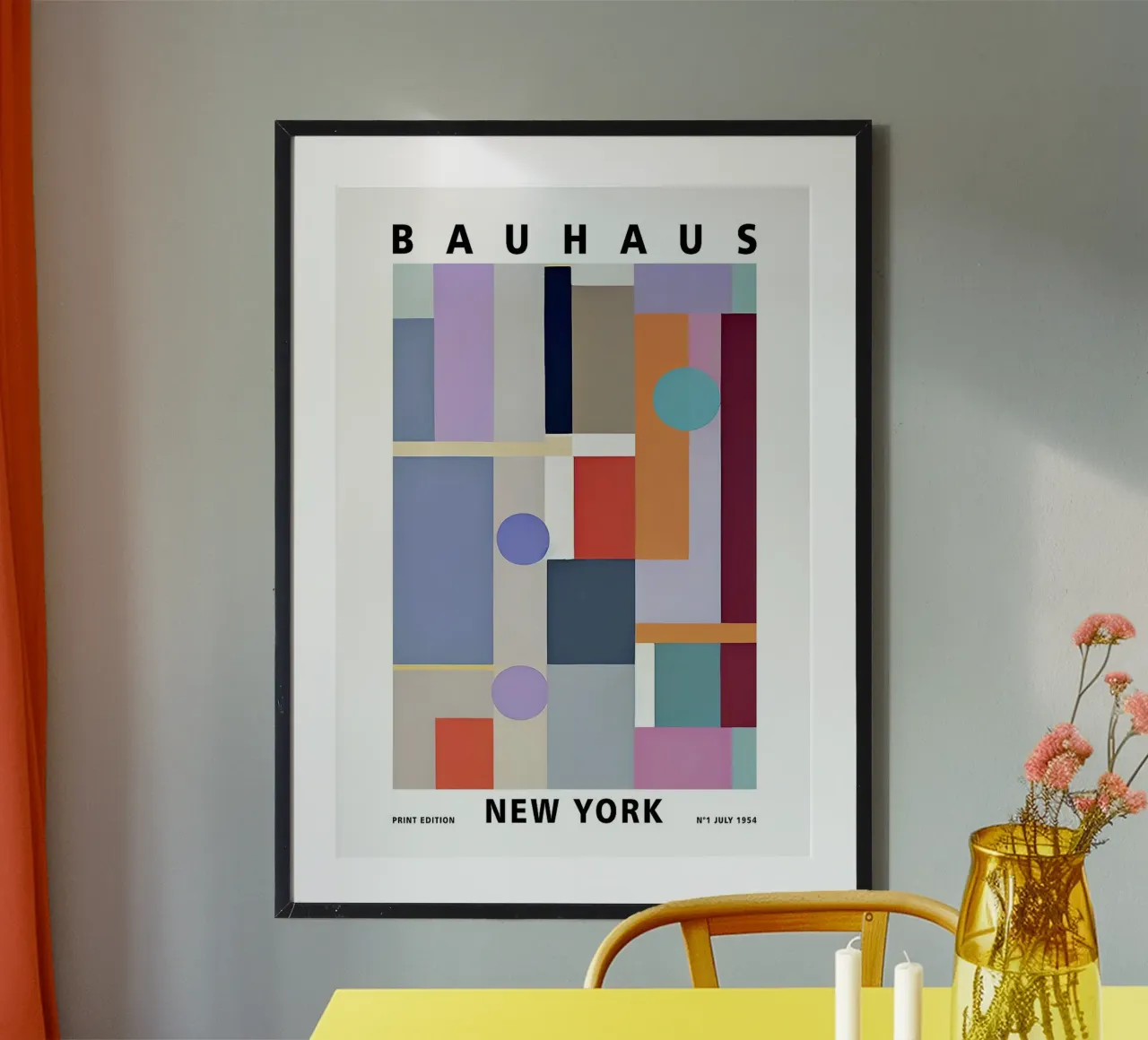 Mostra Bauhaus New York poster con telaio in plastica da Charles A Boudreau