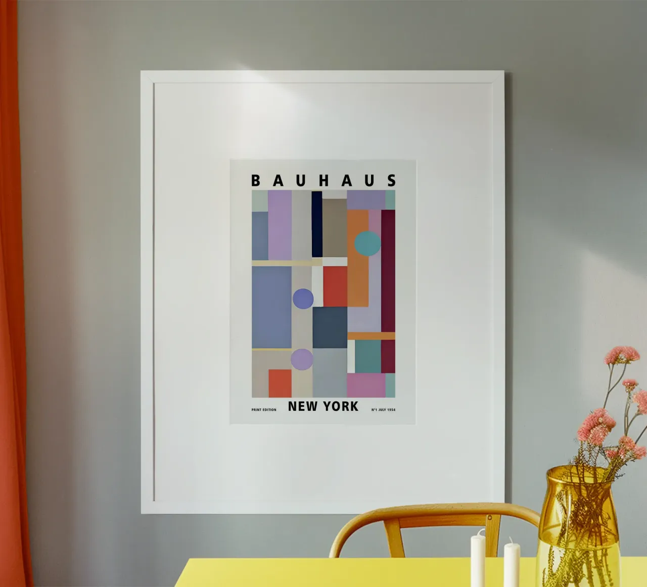 Mostra Bauhaus New York poster con telaio in plastica da Charles A Boudreau