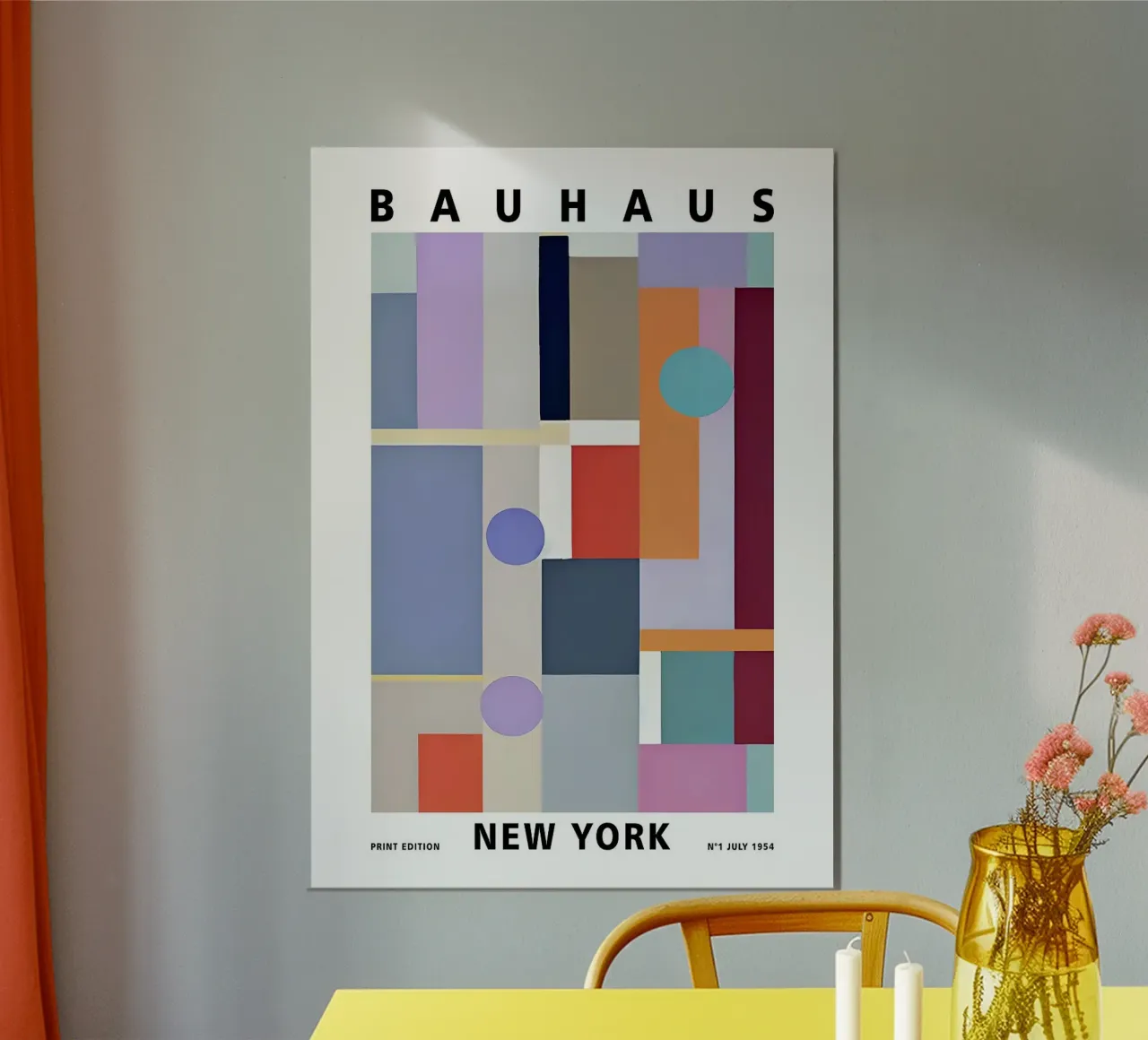 Mostra Bauhaus New York poster con telaio in plastica da Charles A Boudreau