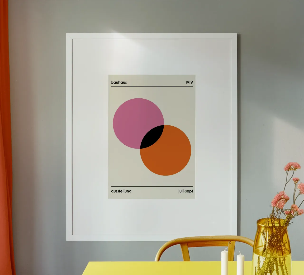 Cerchi di poster Bauhaus poster con telaio in plastica da Charles A Boudreau