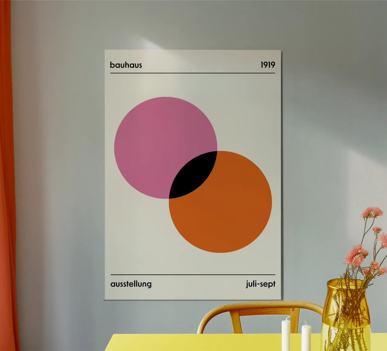 Cerchi di poster Bauhaus poster con telaio in plastica da Charles A Boudreau
