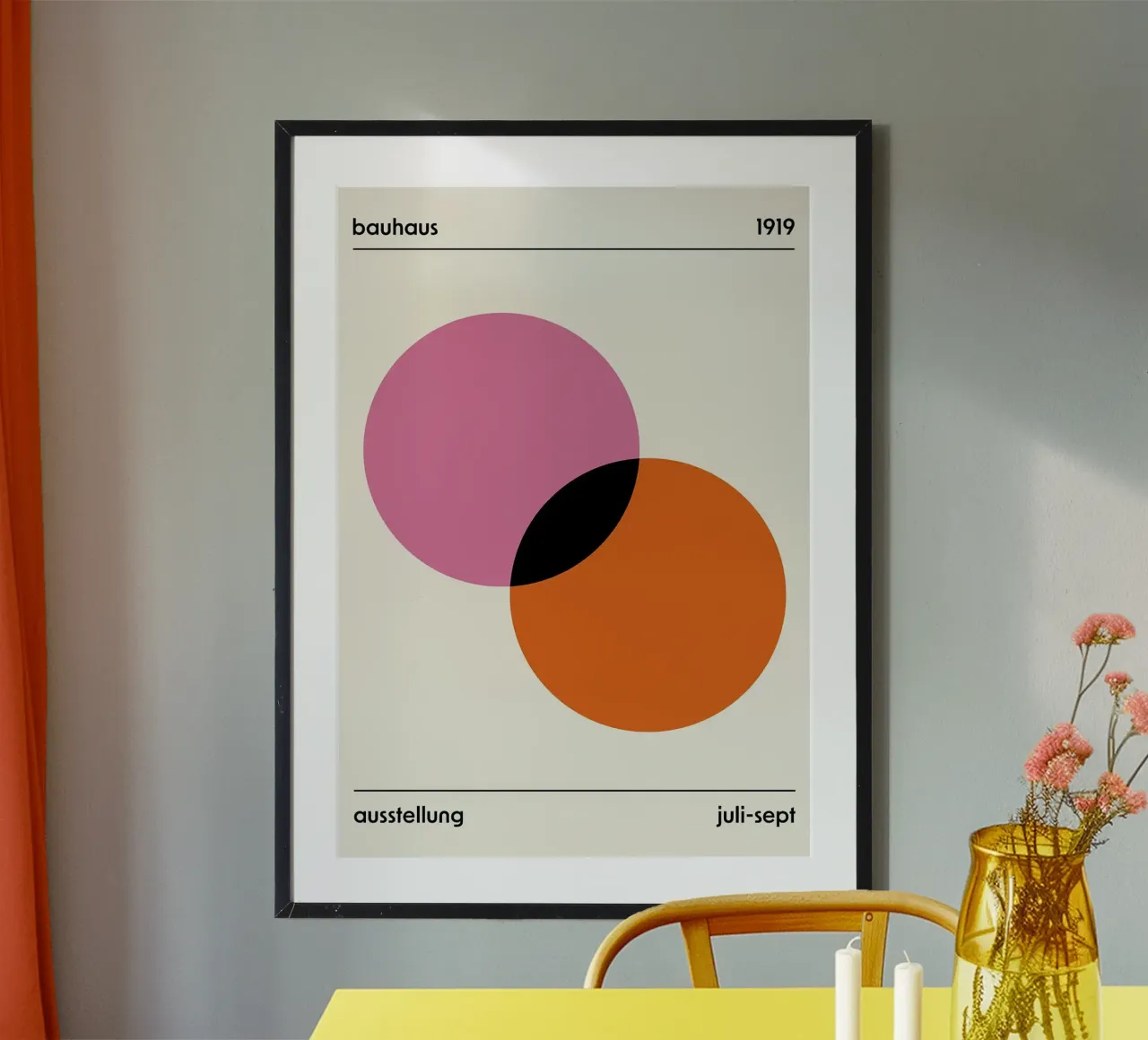 Cerchi di poster Bauhaus poster con telaio in plastica da Charles A Boudreau
