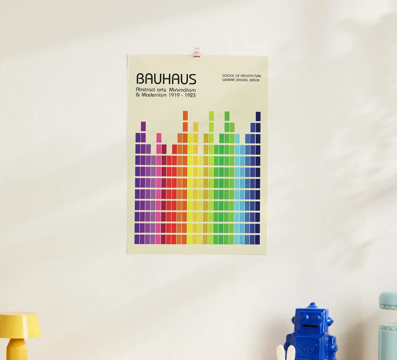 Arcobaleno Bauhaus poster con telaio in plastica da Charles A Boudreau