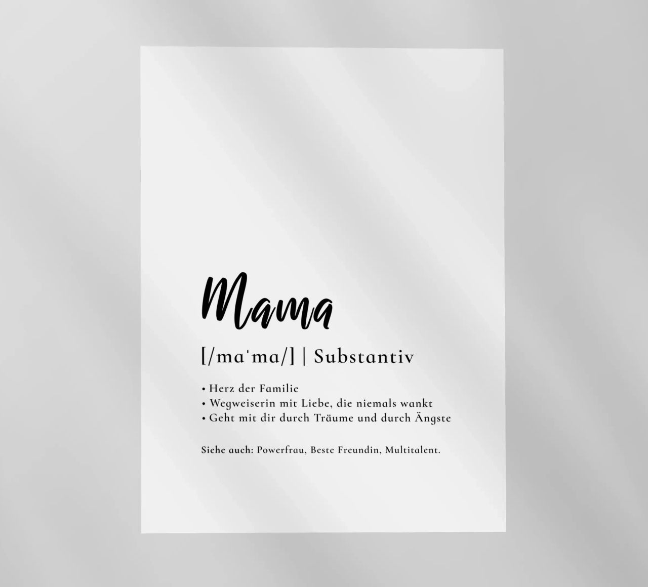 Mama - Definition Muttertag Geschenk pellicola backlit da Typo Designs