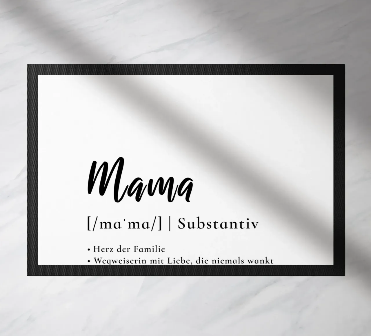 Mama - Definition Muttertag Geschenk doormat by Typo Designs