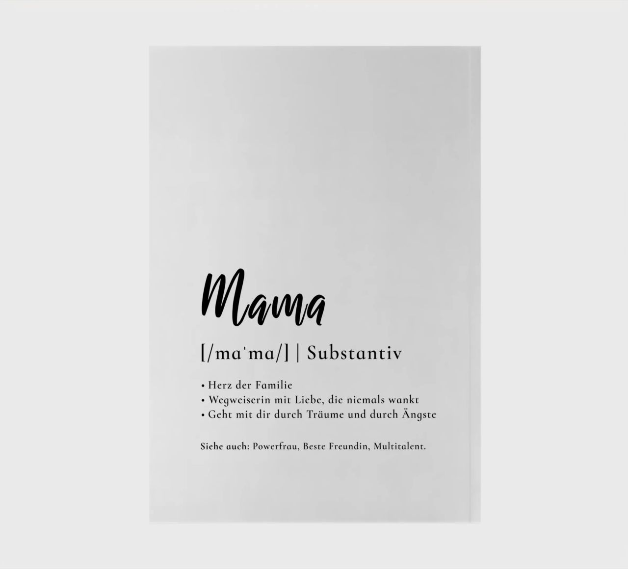 Mama - Definition Muttertag Geschenk diario da Typo Designs