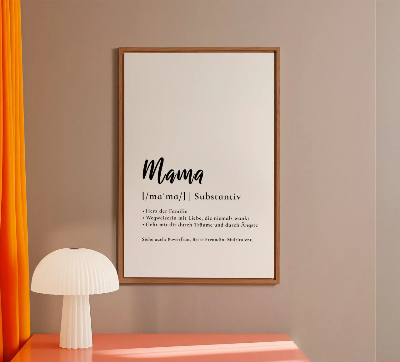 Mama - Definition Muttertag Geschenk alluminio dibond da Typo Designs