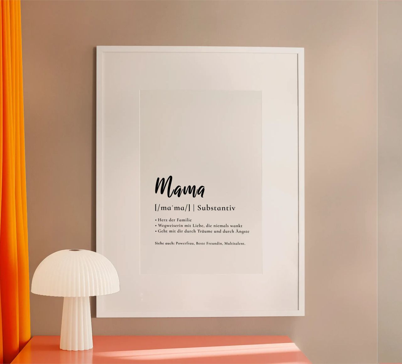 Mama - Definition Muttertag Geschenk Poster von Typo Designs