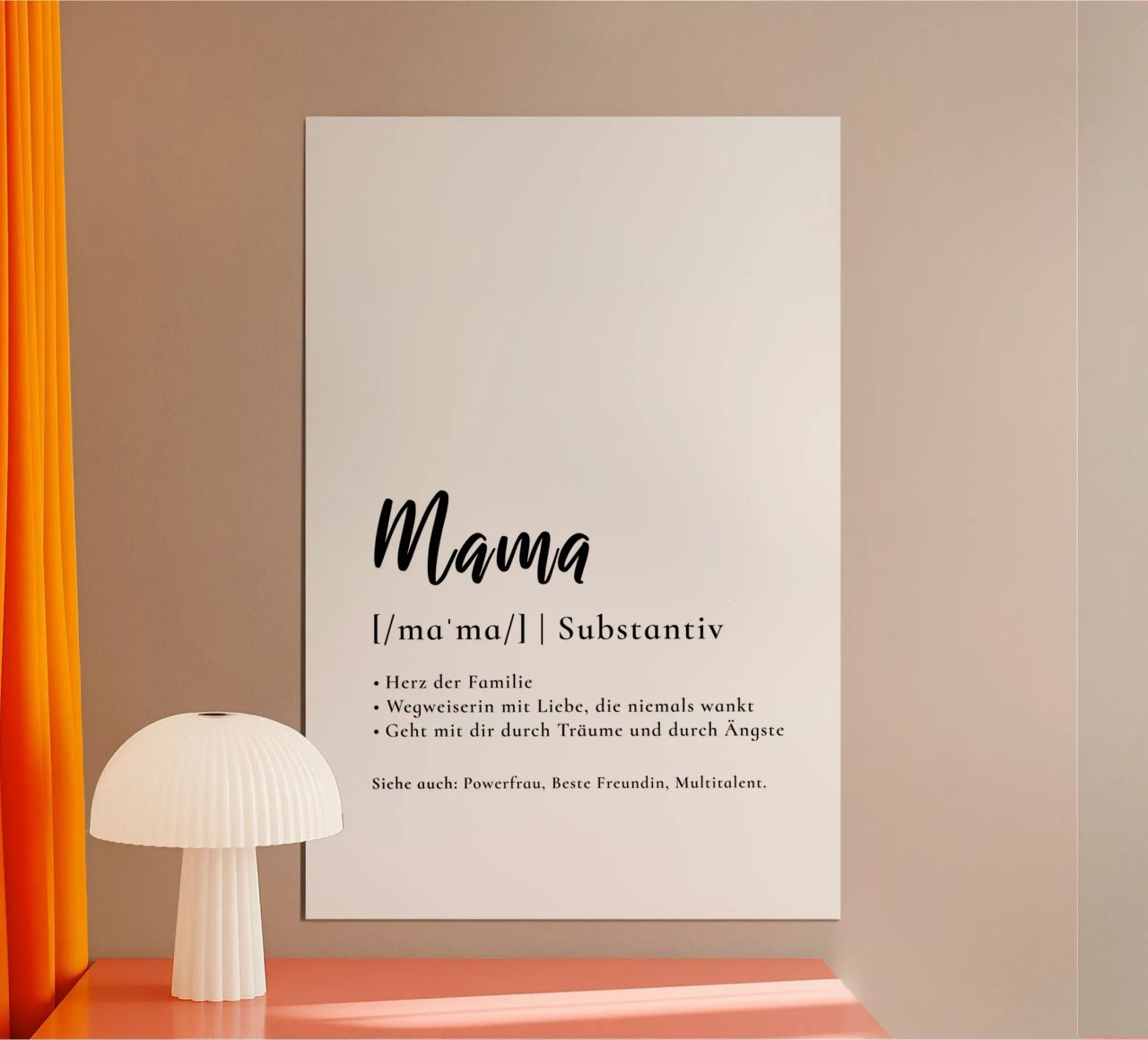 Mama - Definition Muttertag Geschenk Poster von Typo Designs