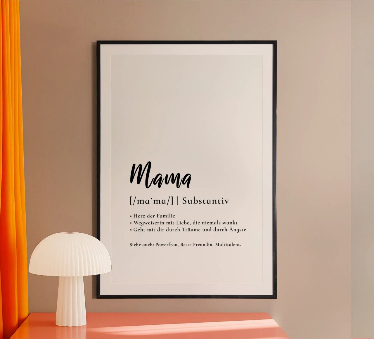Mama - Definition Muttertag Geschenk Poster von Typo Designs