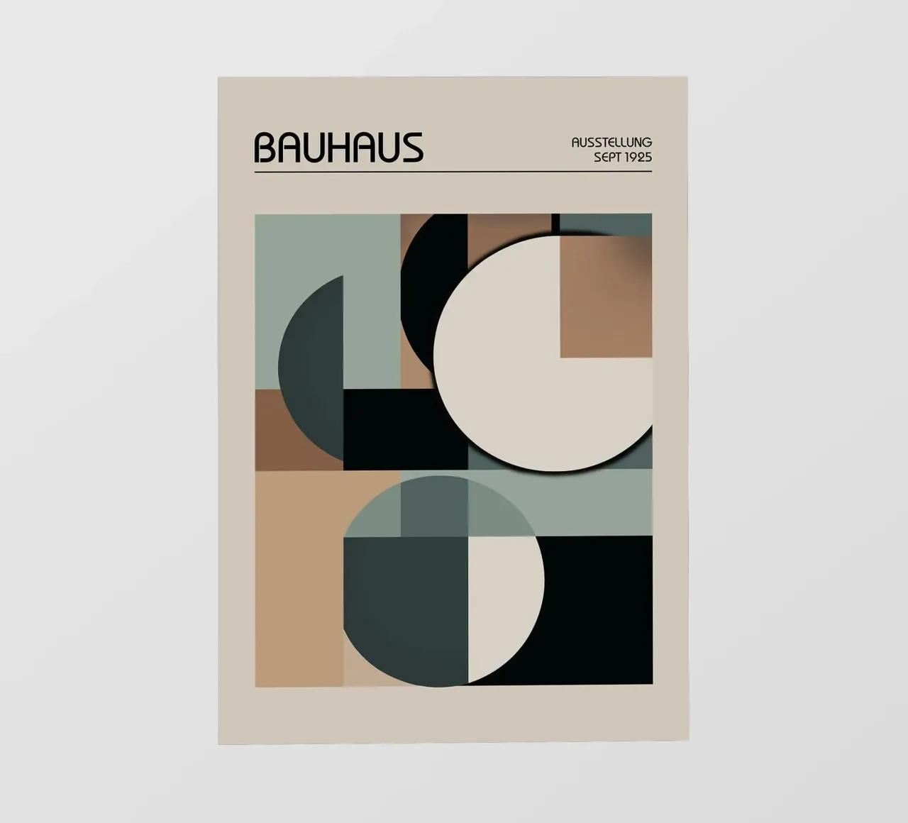 Arte geometrica retrò Bauhaus telo in pvc da Charles A Boudreau