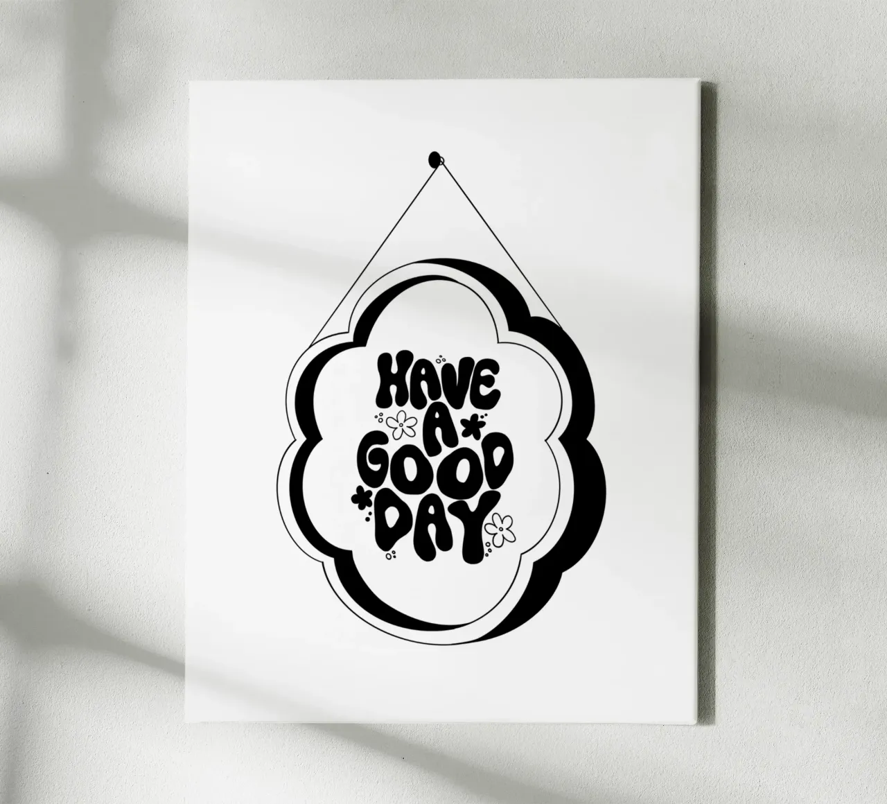 Have A Good Day canvas met Baklijst van byh.illustration