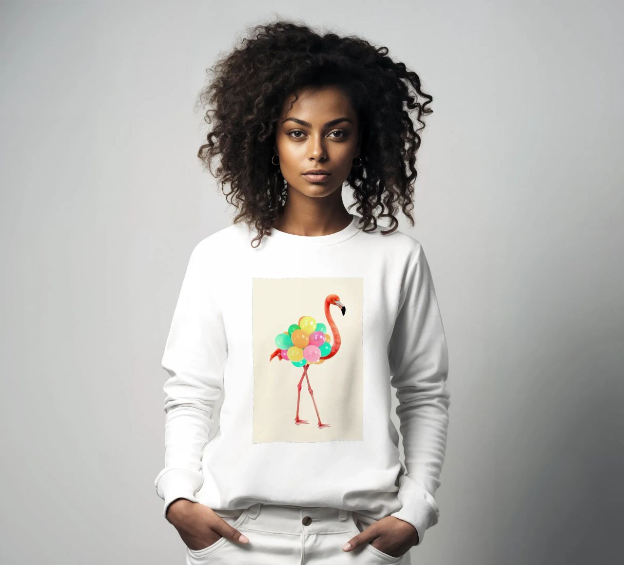 Flamingo Party felpa da Paul Fuentes Design