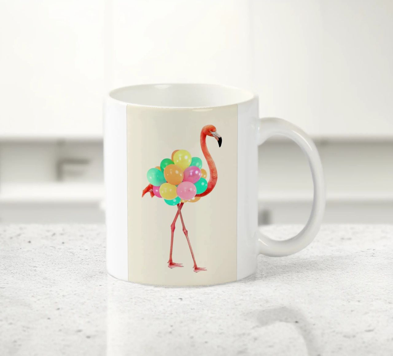 Flamingo Party tazza in ceramica da Paul Fuentes Design