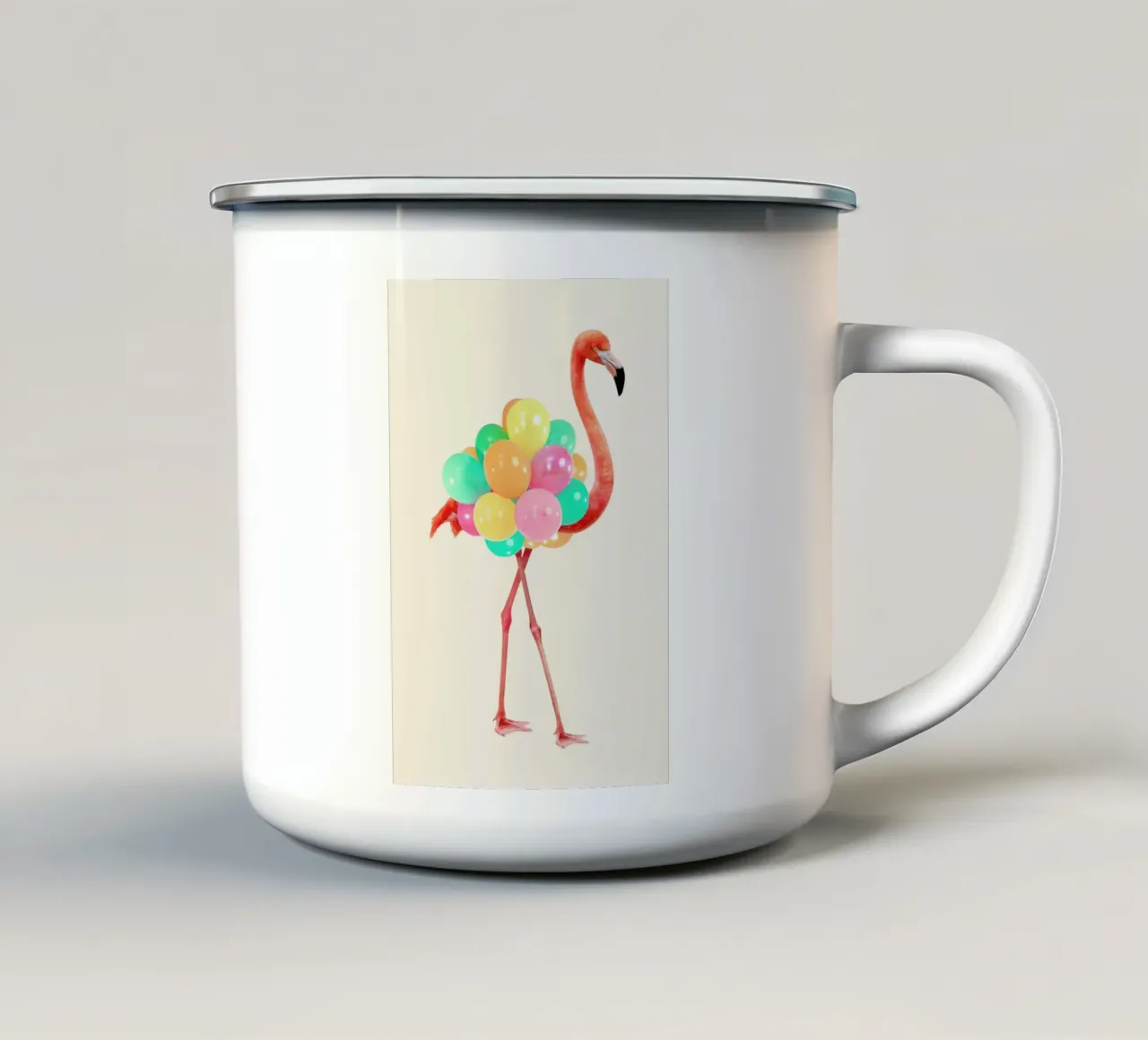 Flamingo Party emaille mok van Paul Fuentes Design