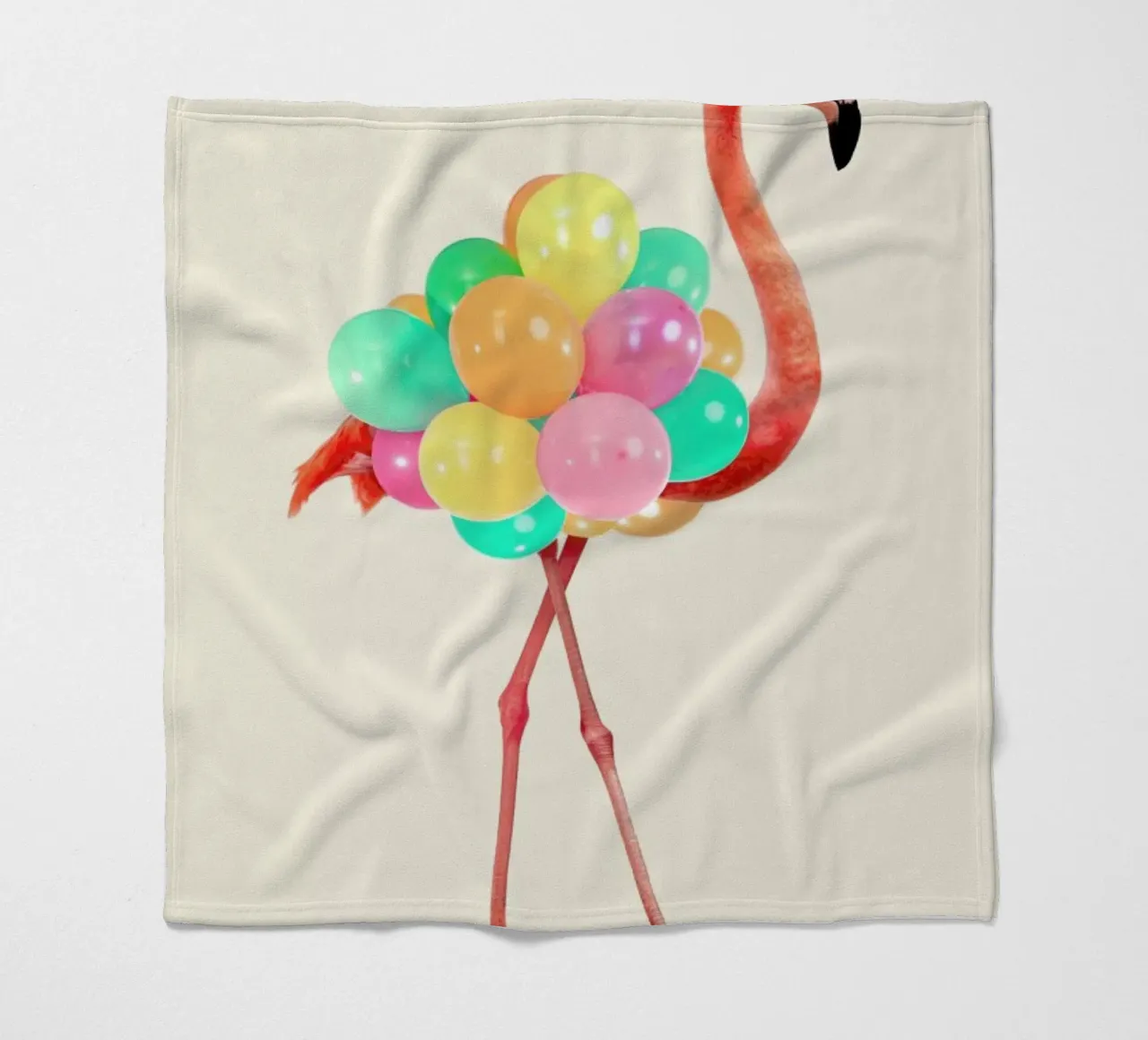 Flamingo Party coperta in pile da Paul Fuentes Design