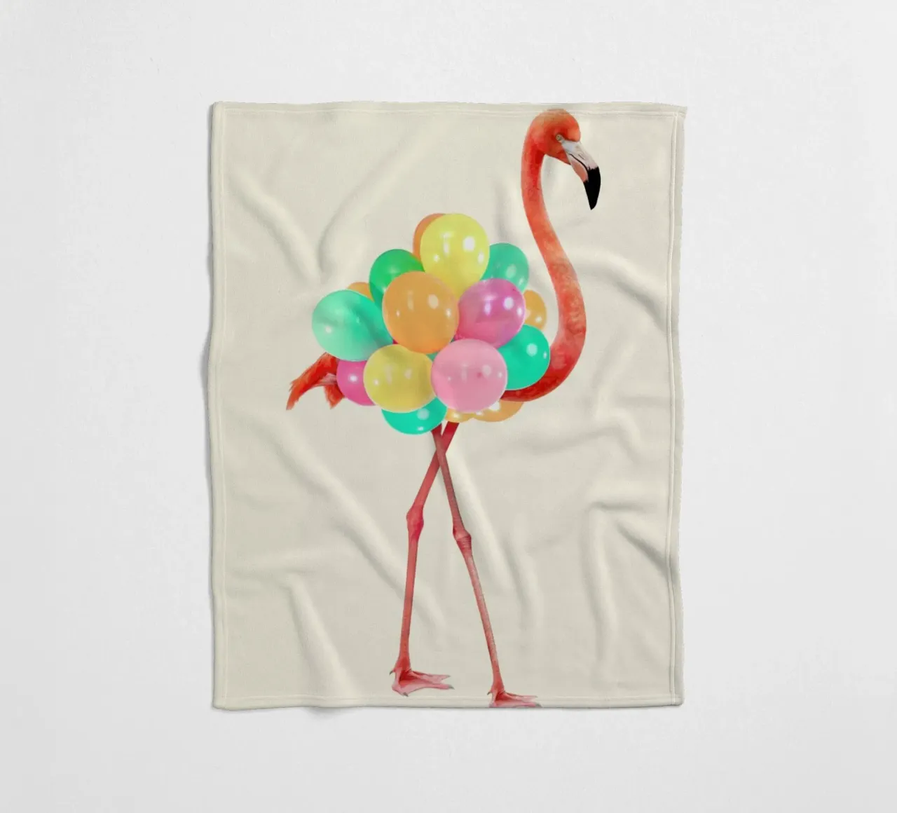 Flamingo Party coperta in pile da Paul Fuentes Design