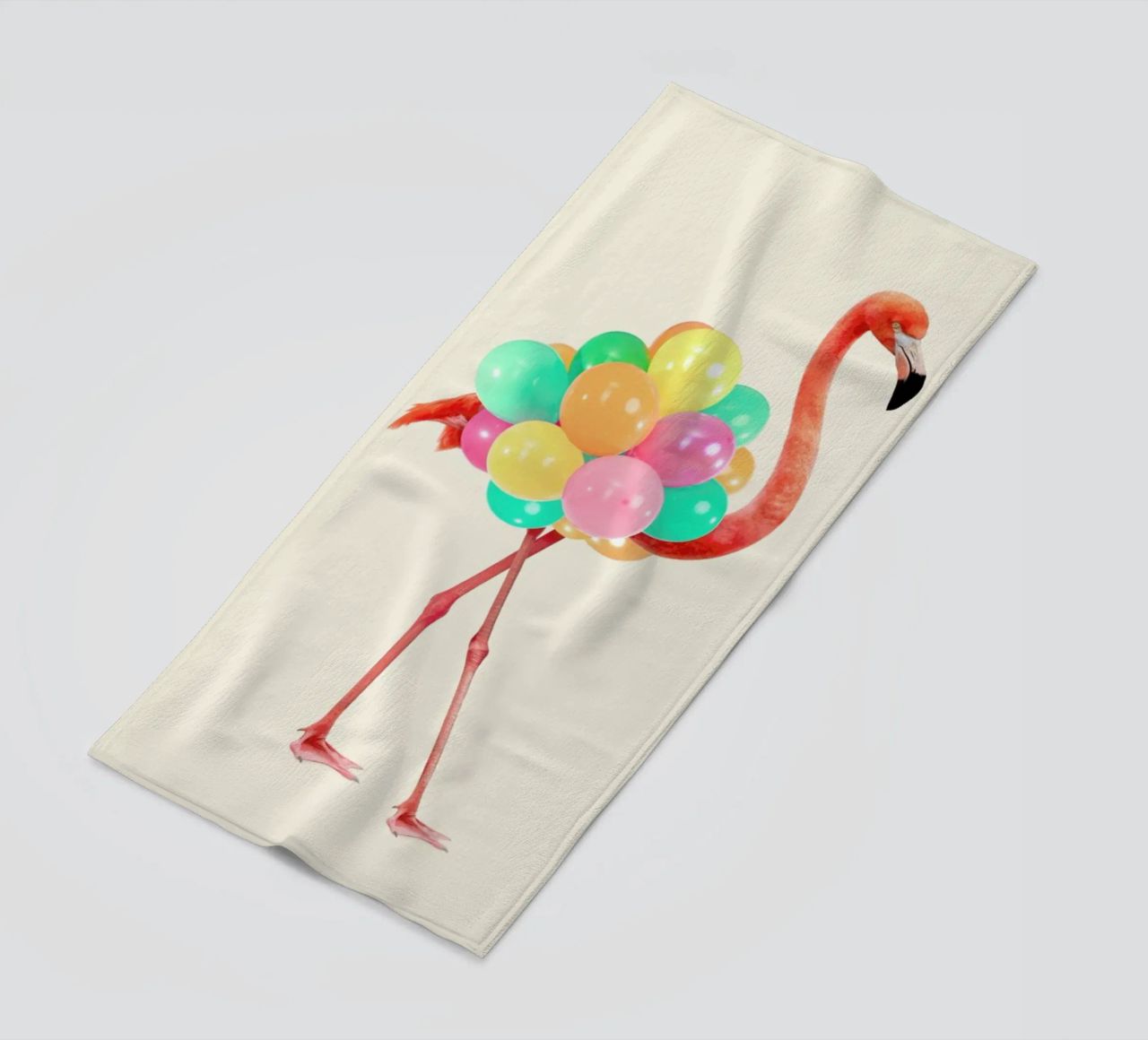 Flamingo Party telo mare da Paul Fuentes Design