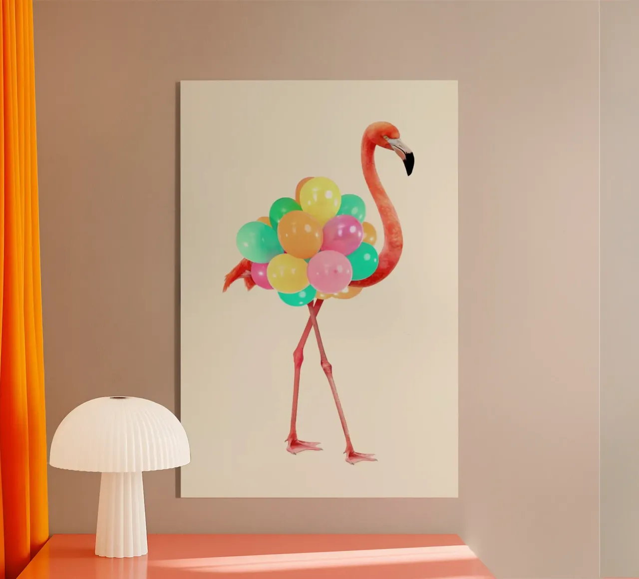 Flamingo Party plexiglass da Paul Fuentes Design