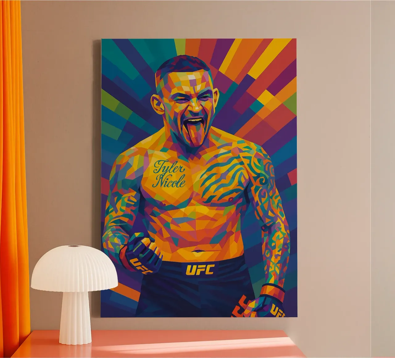Dustin Poirier tela con Cornice a cassetta da HopeStudio