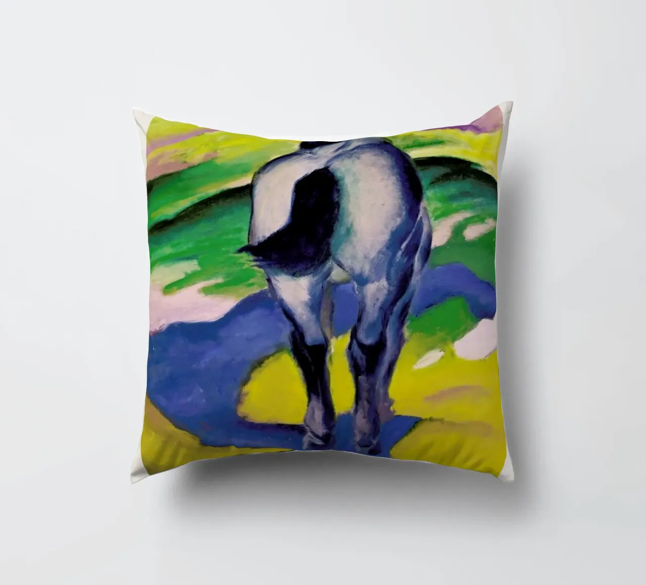 Franz Marc - Blaues Pferd II cuscino da ARTOTHEK